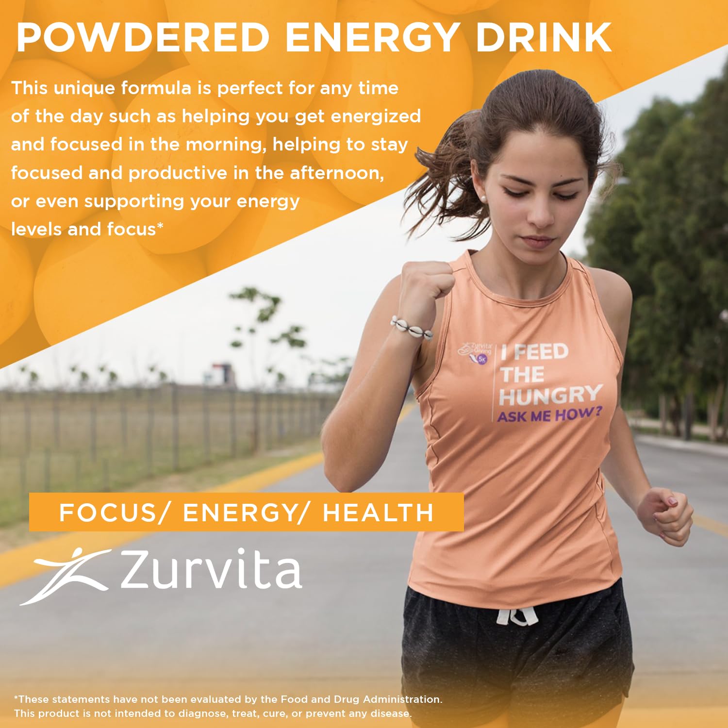 Zurvita Zeal for Life Mango Wellness Drink Mix – Gluten-Free, Vegan, with Biotin & Essential Vitamins (B12, C, D, E) – 30 Servings (420g)