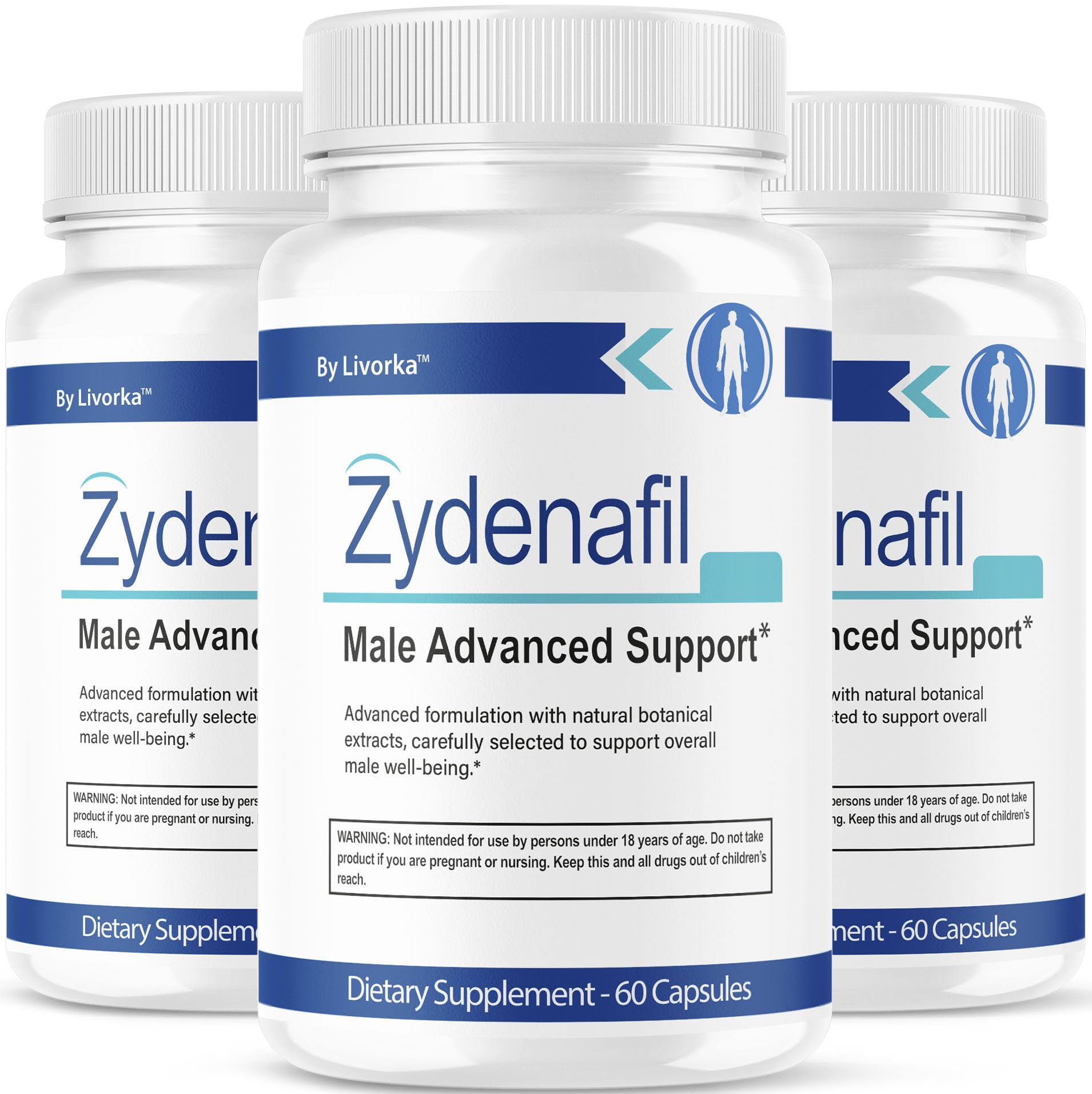 (3 Pack) Zydenafil Pills for Men - Advanced Formula - All Natural - 180 Capsules