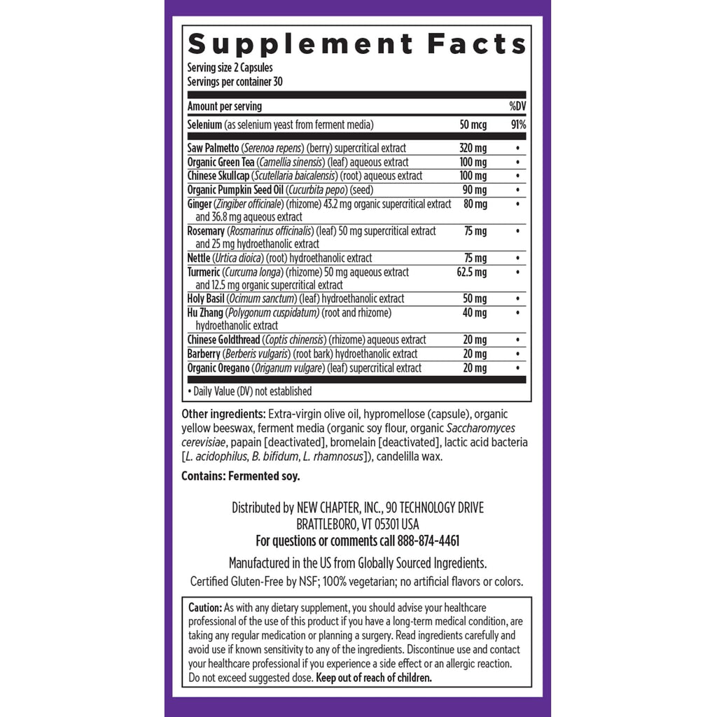 New Chapter Zyflamend Prostate – Saw Palmetto & Turmeric (60 ct)