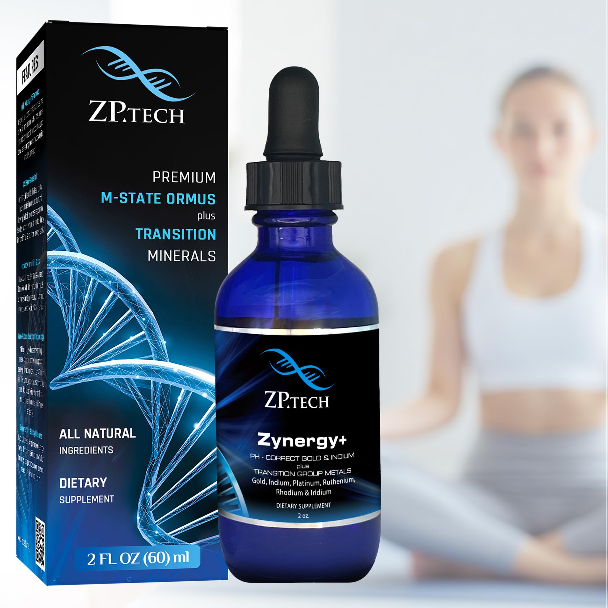 Zynergy Plus Colloidal Ormus Gold Liquid – 24K Monoatomic Gold & Indium | Pineal Gland Support, Meditation