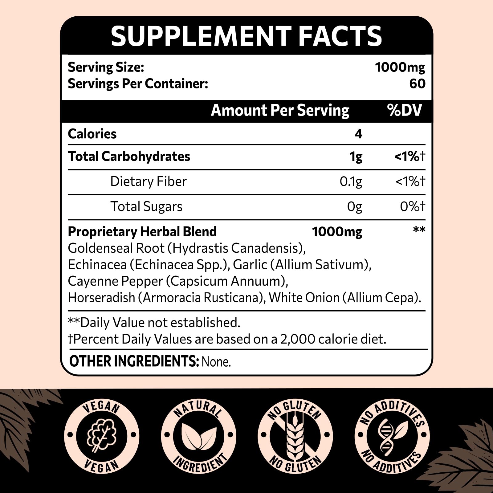 Zypherionixis Wildcrafted Goldenseal Root Powder 1000mg + Echinacea – Immune & Respiratory Support | 60 Servings
