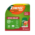 Zyrtec 24 Hour Hives Relief Tablets, 10 mg Cetirizine HCl – Fast Itch & Hive Relief, 30 Count