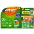 Zyrtec 24 Hour Allergy Relief Tablets – 63 Count Bundle (60 + 3 Travel Packs)
