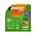 Zyrtec 24 Hour Allergy Relief Tablets | 10 mg Cetirizine HCl | Indoor & Outdoor Allergy Medicine | 45 ct