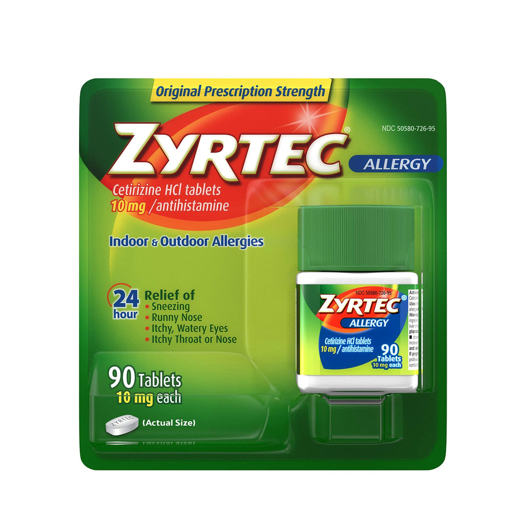 Zyrtec 24 Hour Allergy Relief Tablets - 10mg, 90 Count